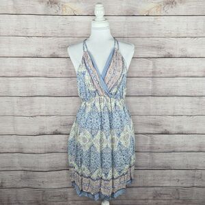 Sugarfox Surplice Paisley Pastel Patterned Summer Sundress Dress Medium